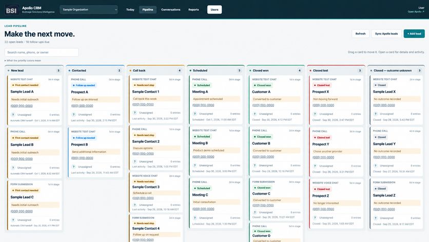 BSI dashboard preview