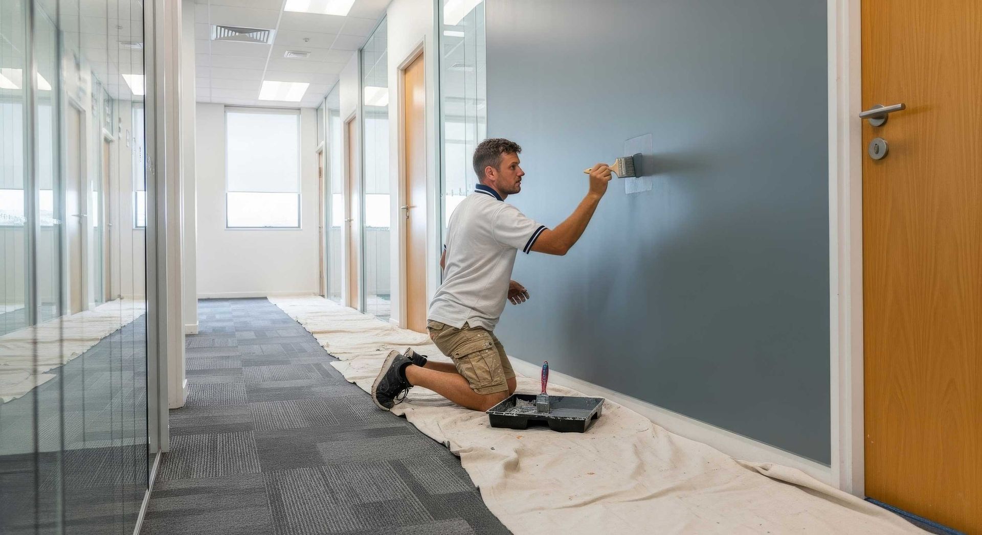 Water Damage Restoration Painting In Rockhampton Commercial Office