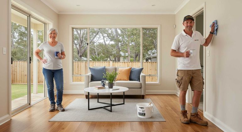 Painter Discussing Project Details With a Local Client in Rockhampton