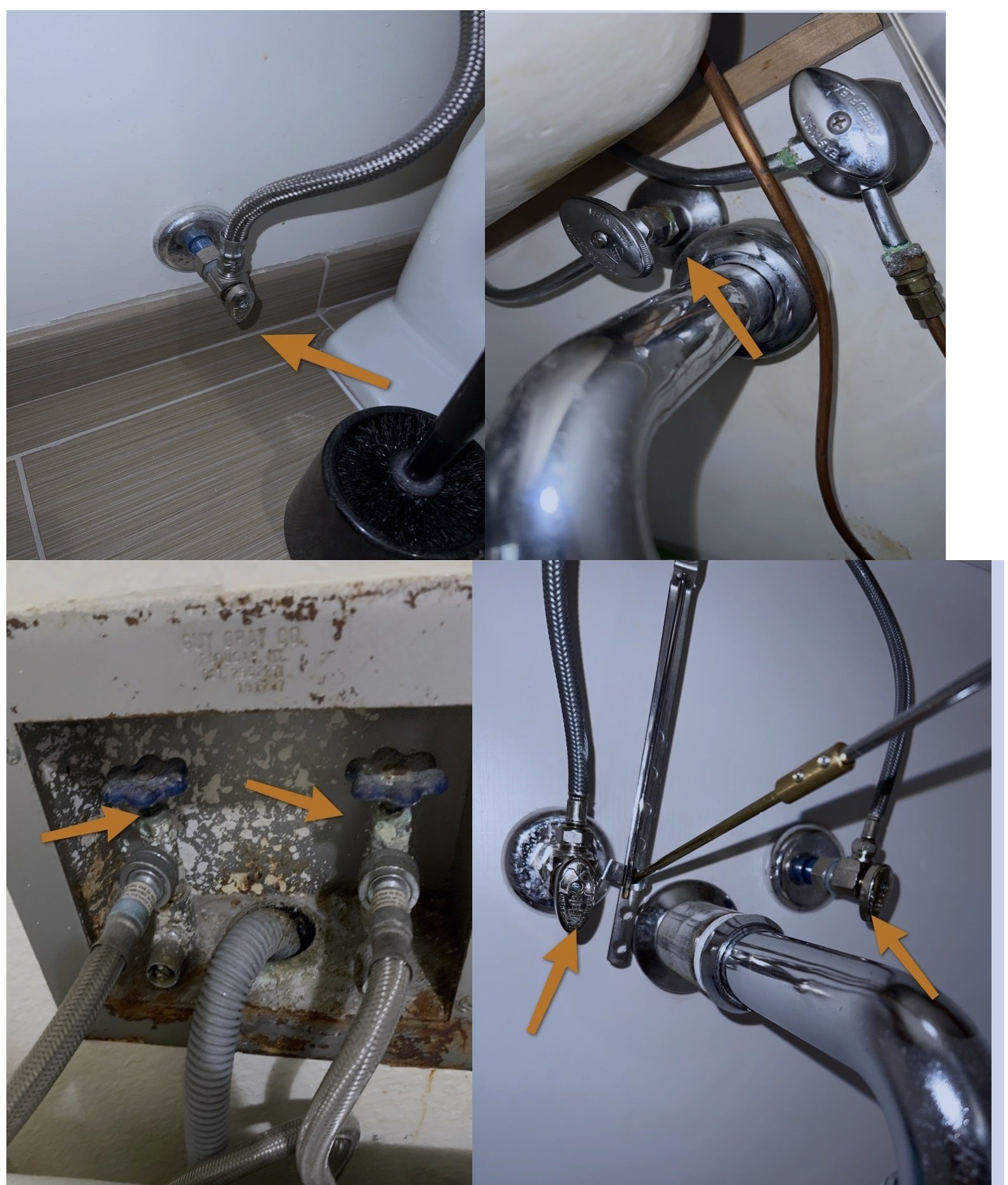 Water Supply Shutoff Valves & Shower Diverters