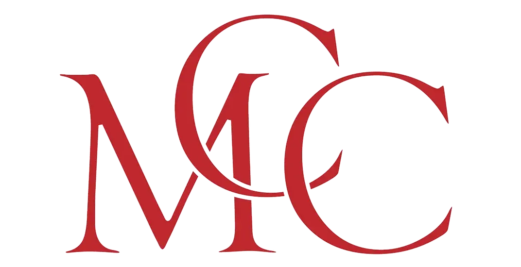A red mc logo on a white background.