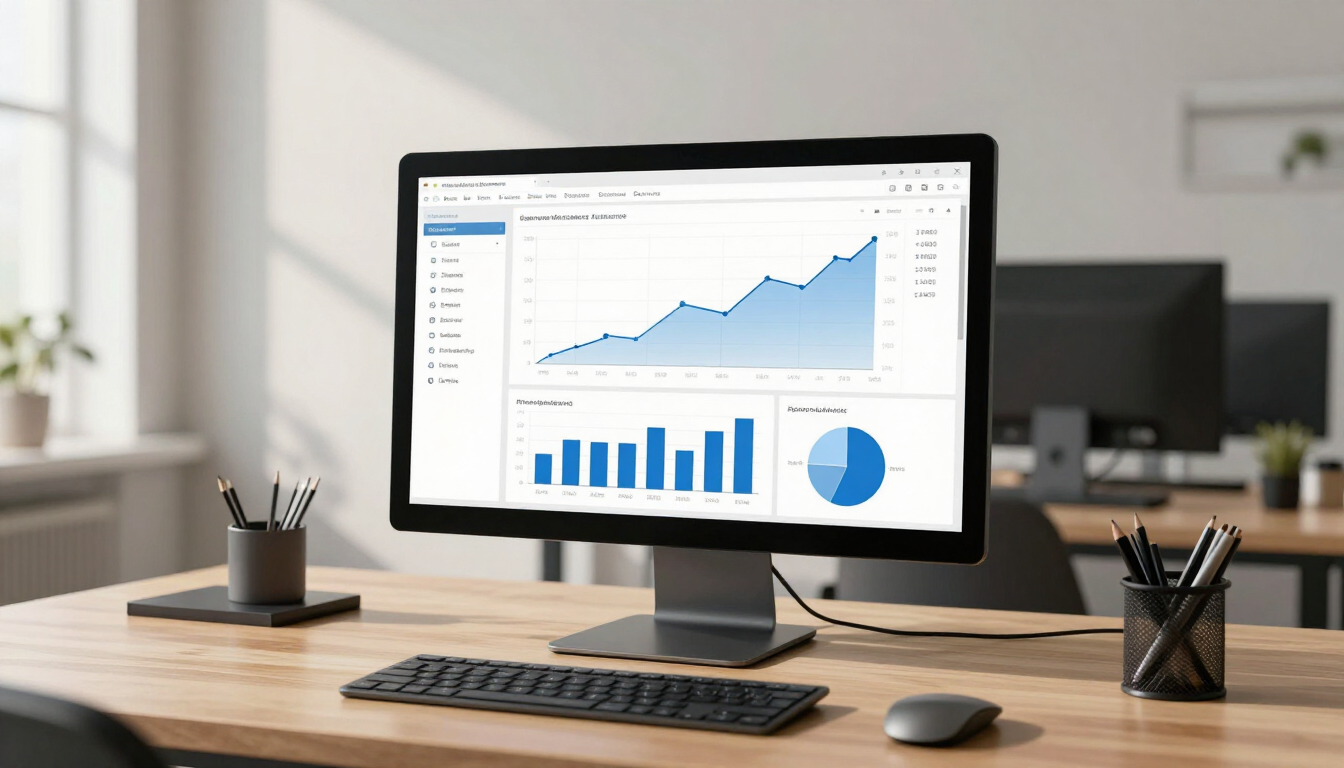 Digital marketing performance report showing growth charts