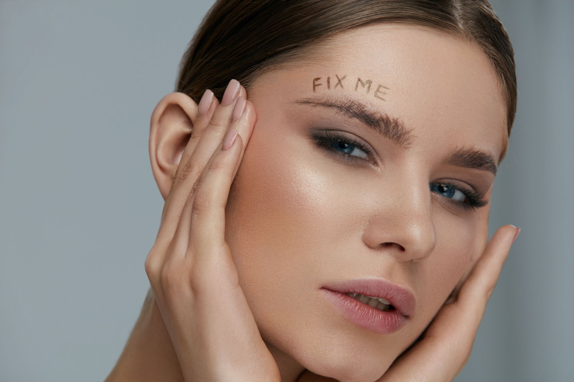 Ugly Brows - Eyebrows in need of Ellebrow's NYC Nano Brows service