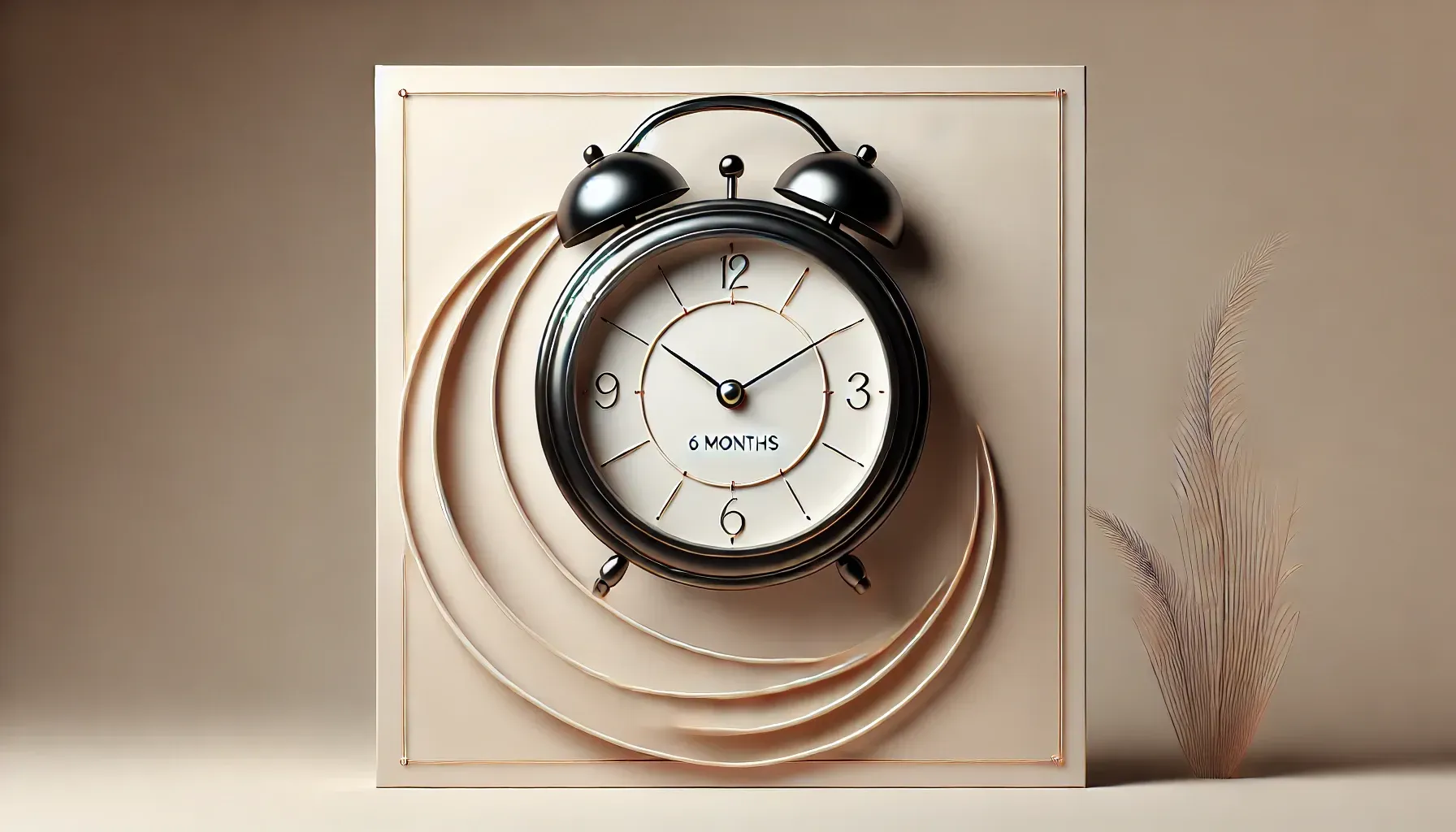 Alarm clock set for 6 months