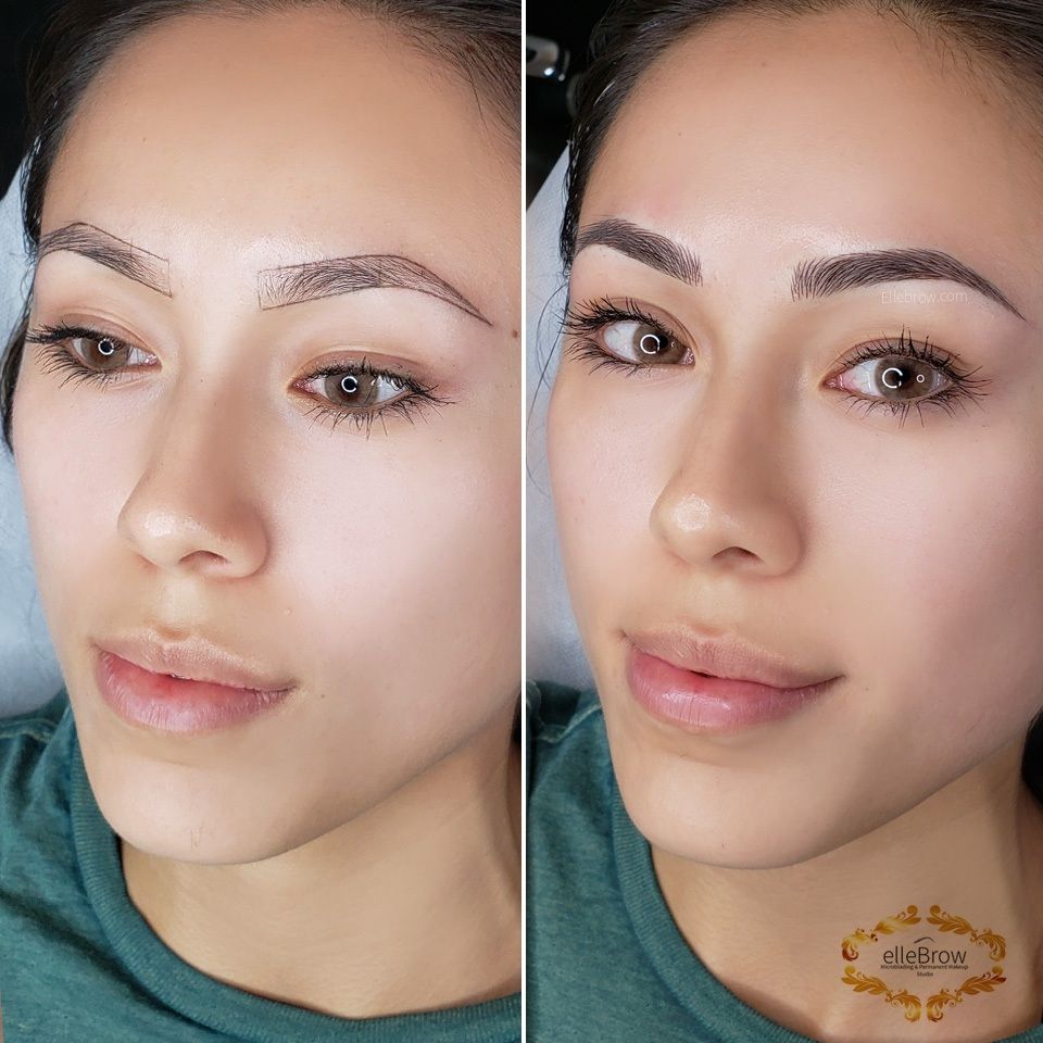 Microblading NYC before and after photo