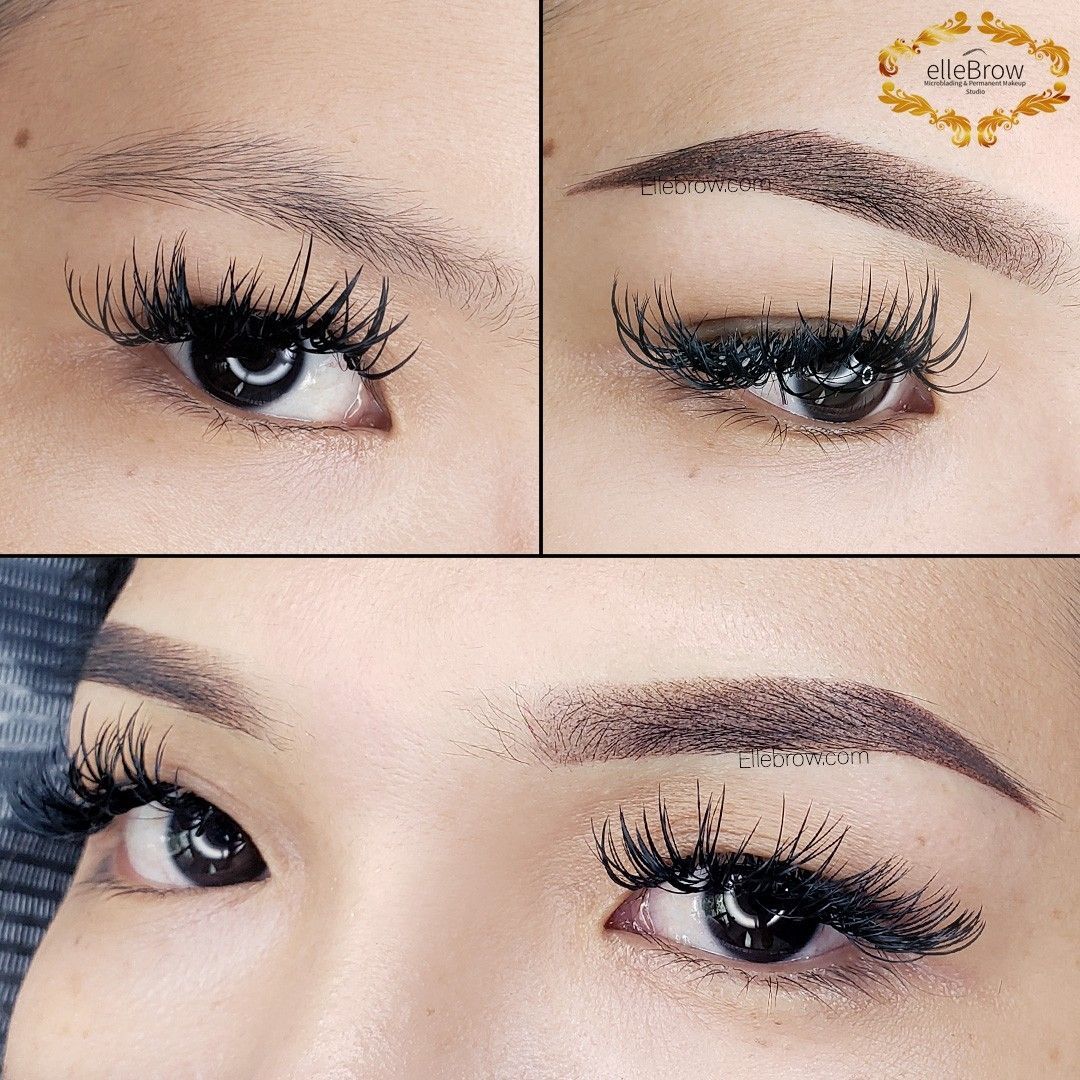 Microshading Before & After by Ellebrow Microshading NYC