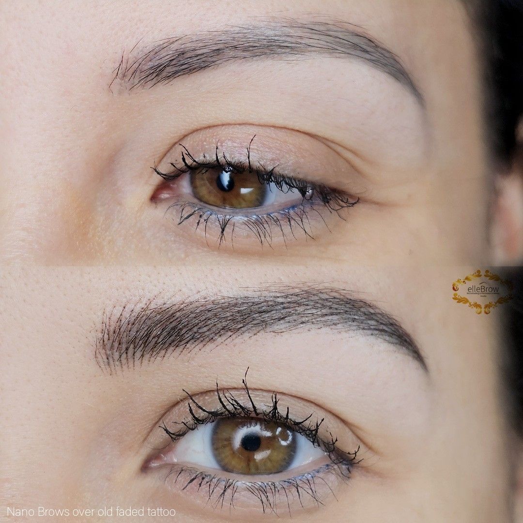 Nano Brows over old Microblading