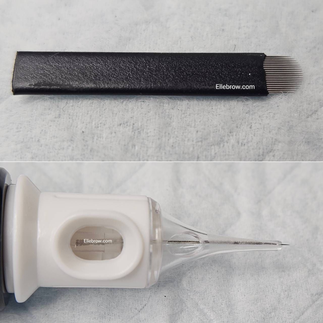 Microblading Needles vs. Nano Needle; comparison of microblade / nanoblade tool with nano needle 