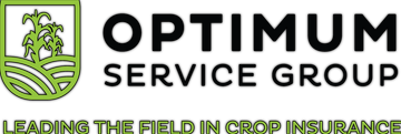Optimum Service Group logo with green shield icon and “Leading the Field in Crop Insurance” tagline