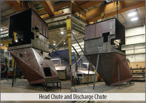 Material Transfer HEad Chute and Discharge Chute