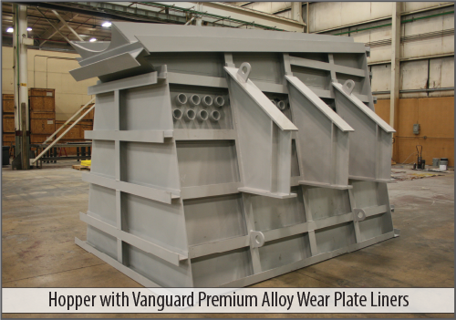Hopper with Vanguard Alloy Wear Plate 500 Brinell Liners