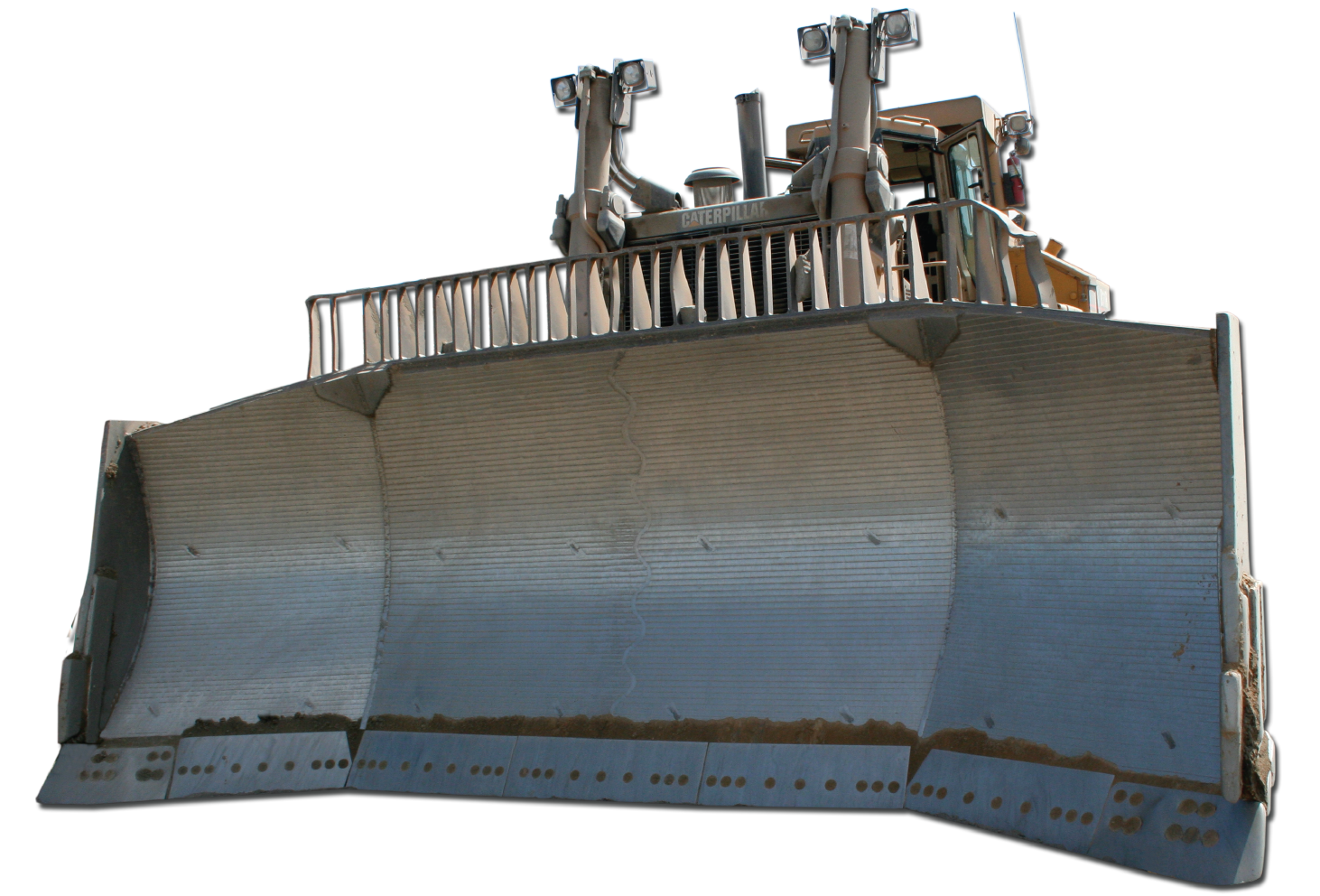 smooth surface wear resistant dozer blade liner - complex carbide overlay