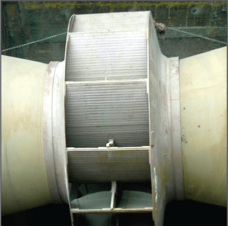 ID Fan and abrasion resistant baldes