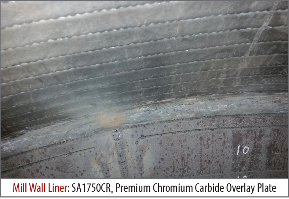 Coal Mill SureAlloy Premium complex carbide overlay plate wall liners