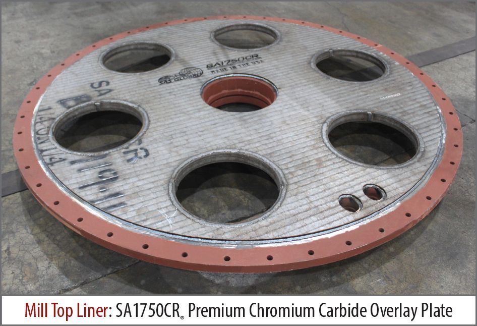 coal mill turrent top liner - SureAlloy premium carbide overlay plate