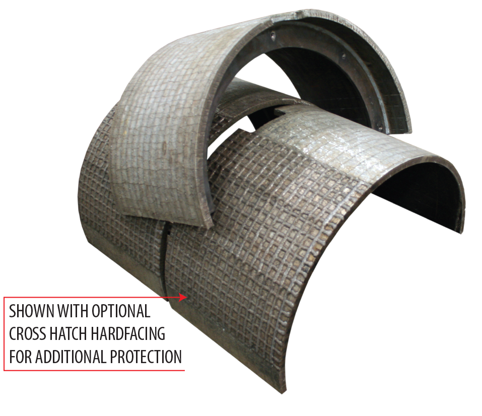 CE Coal Mill Journal liners fabricated from SA1750CR Chromium Carbide Overlay Plate