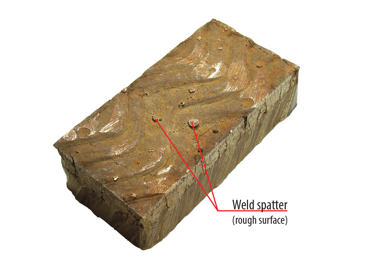 Poor surface condition - carbide overlay plate 2