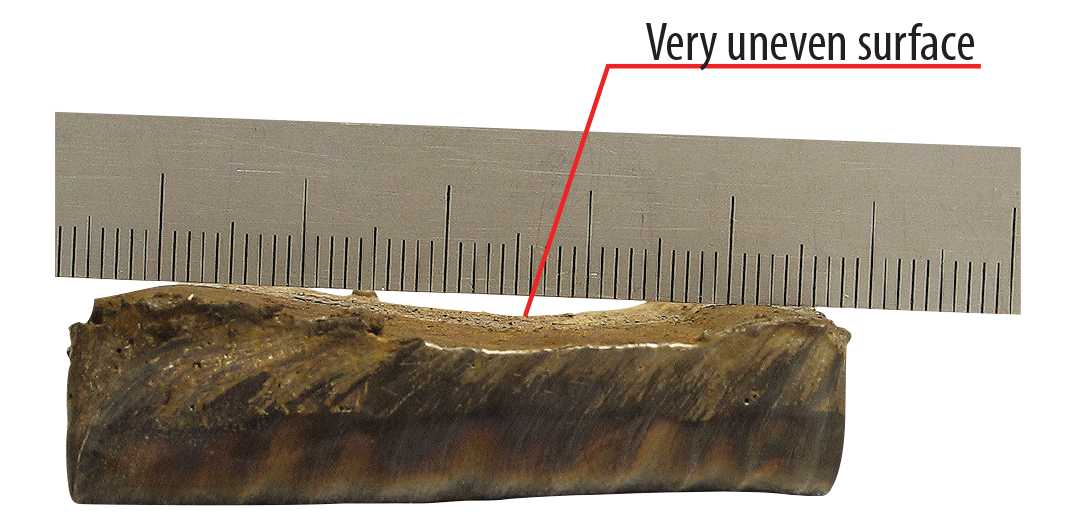 Poor flatness condition - carbide overlay plate 1