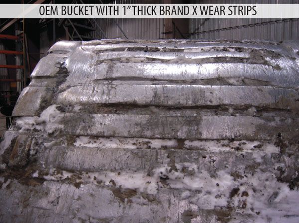 Worn bucket bottom