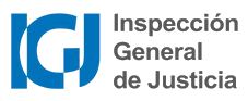 Logo azul y gris de la Inspección General de Justicia
