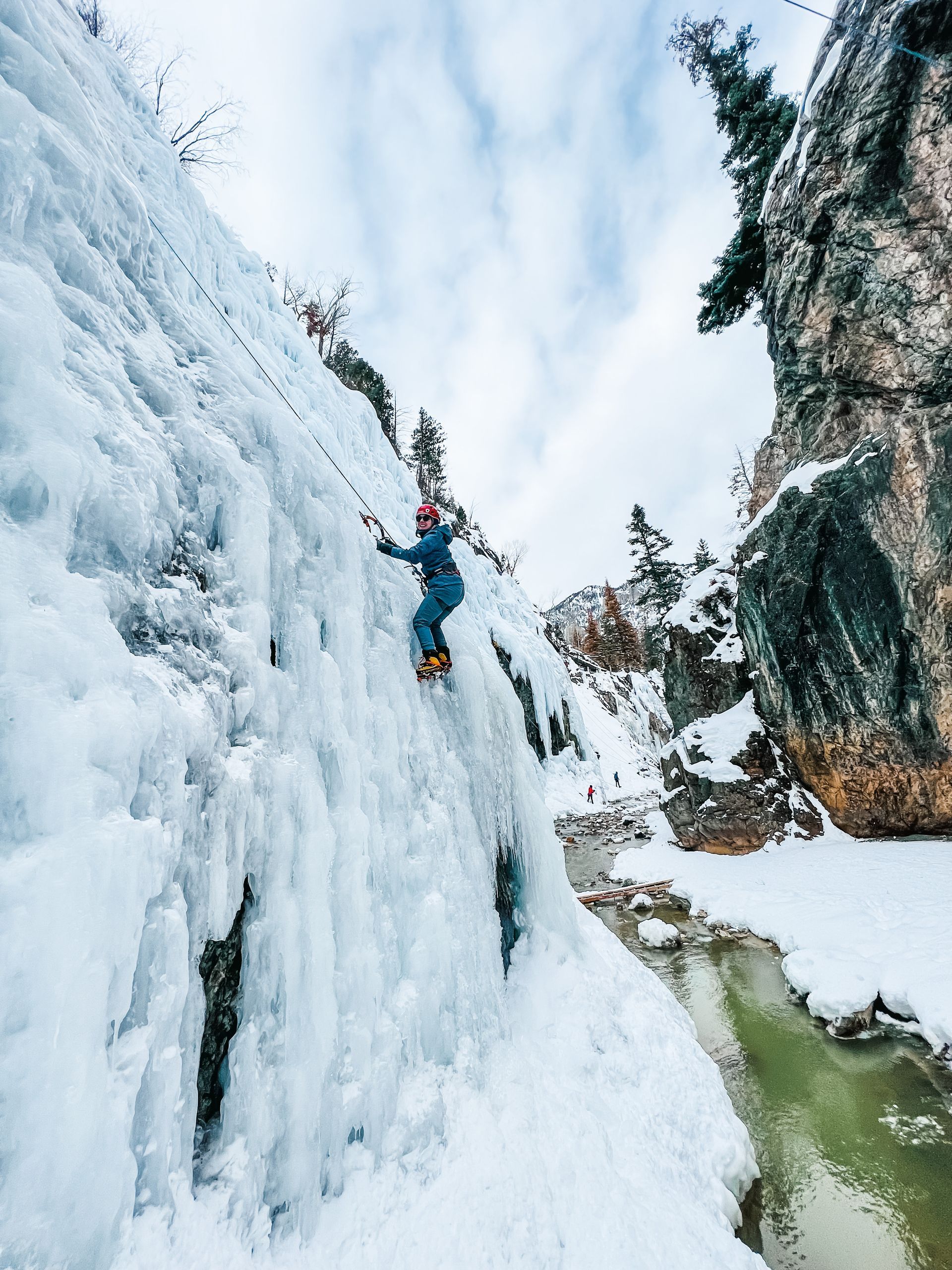 Ice climbing in Ouray, Colorado