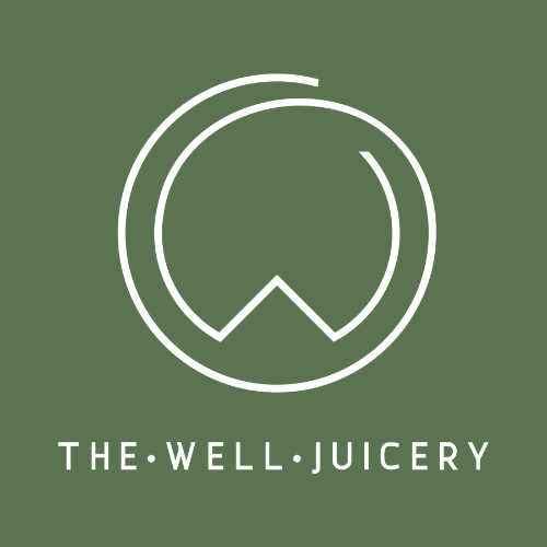Logo for The Well Juicery: a stylized