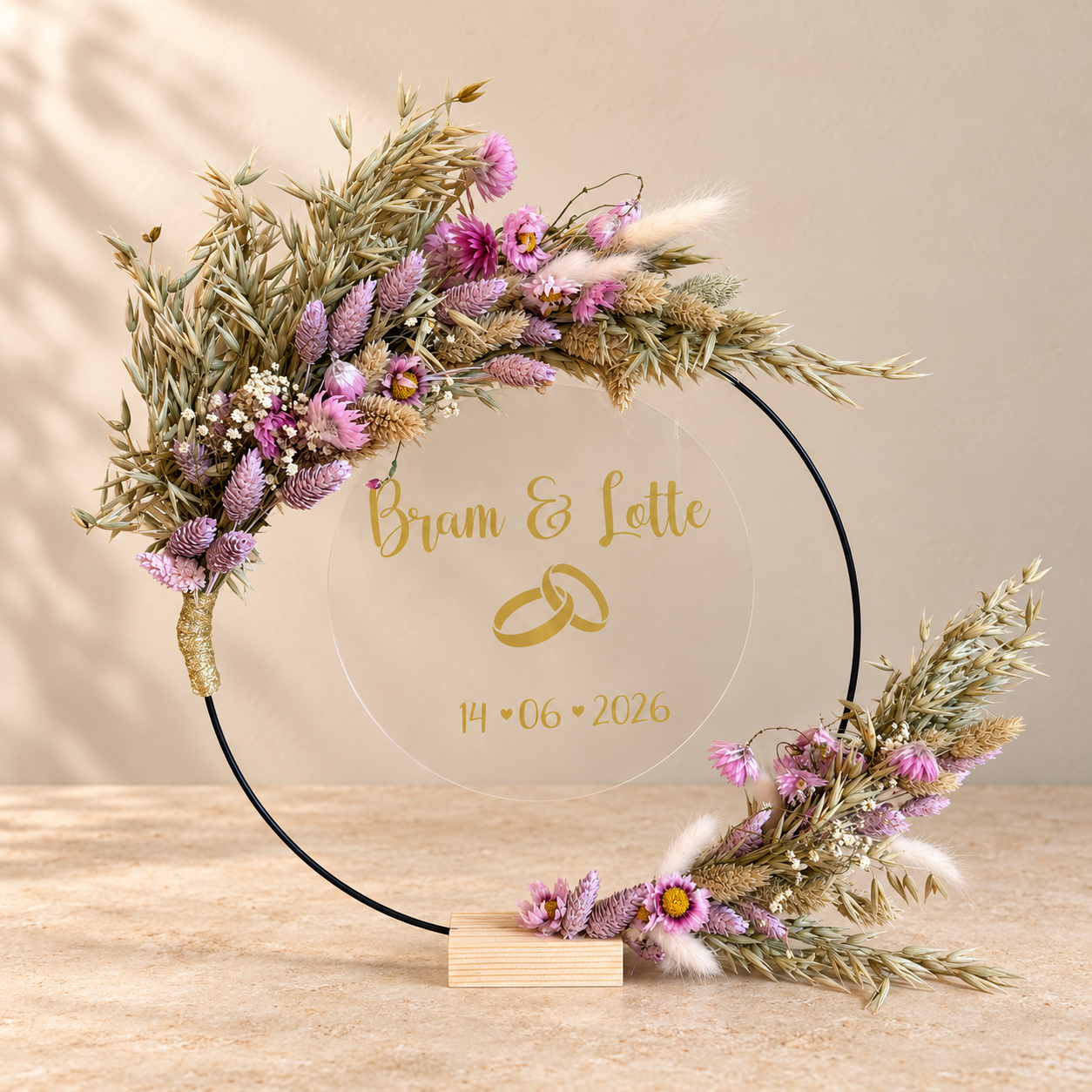 Gepersonaliseerde ring zwart – 30 cm