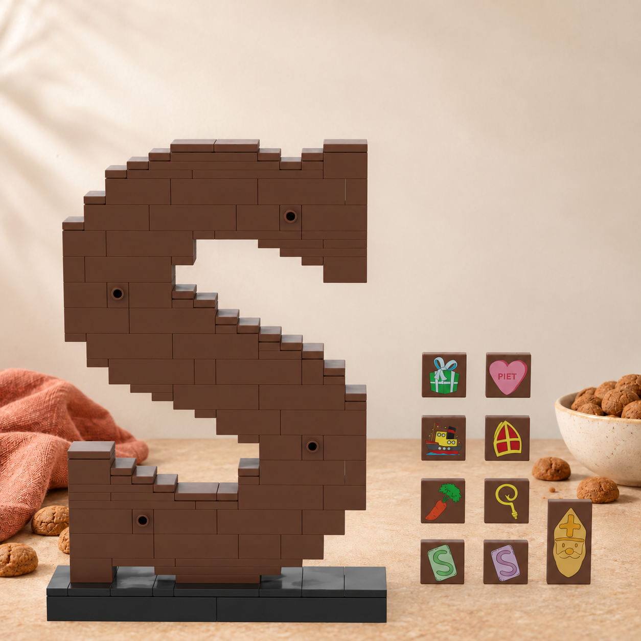 Bouw je eigen chocoladeletter van SintBricks