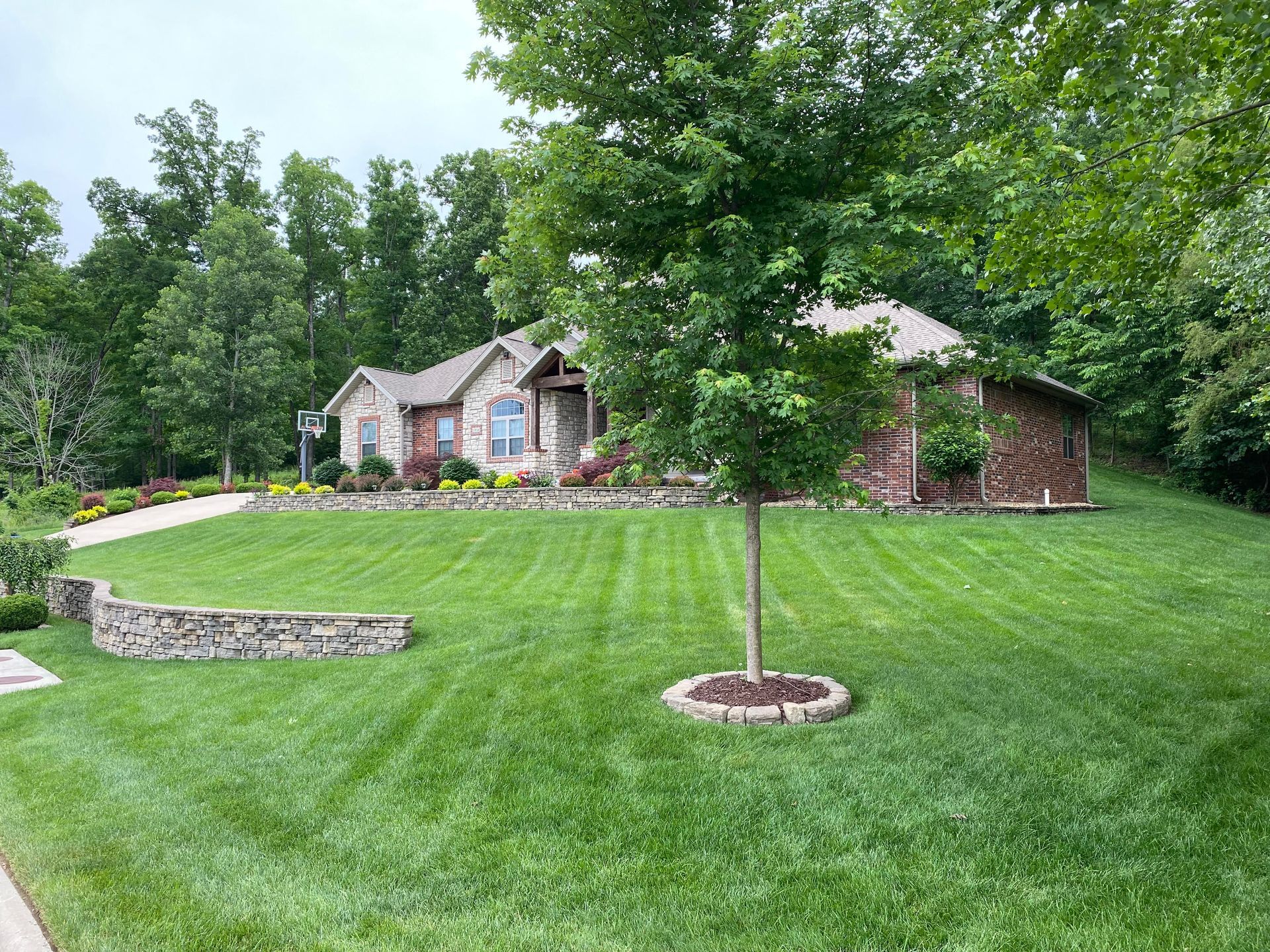 Lawn care and outdoor property maintained by AmeriLawn Solutions