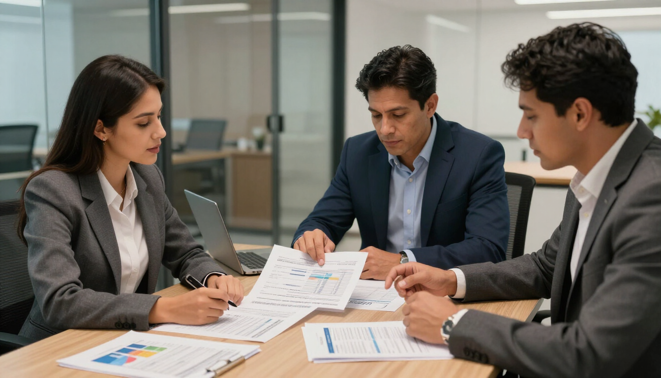Reunión de asesoramiento contable para una empresa argentina