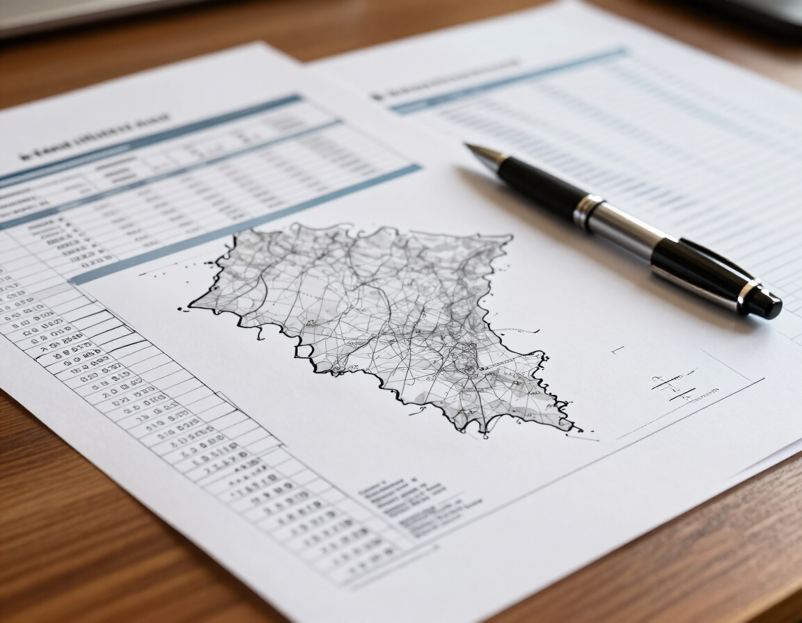 Documentación contable y mapa de la provincia de Buenos Aires para analizar Ingresos Brutos