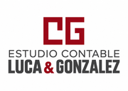 Logotipo del Estudio Contable LyG con letras beige y borgoña sobre un fondo claro