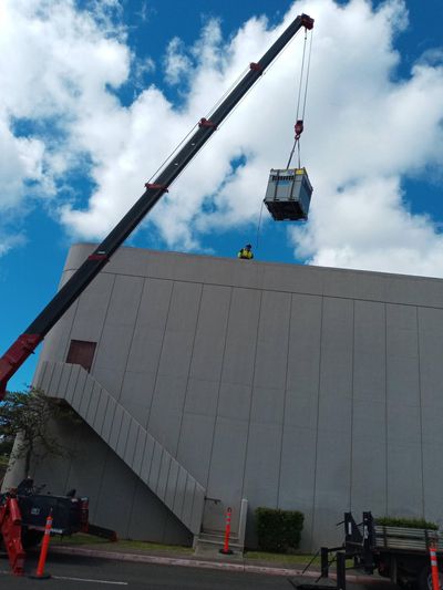 A/C mini crane job 5