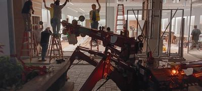 Glass Handling mini crane job 4
