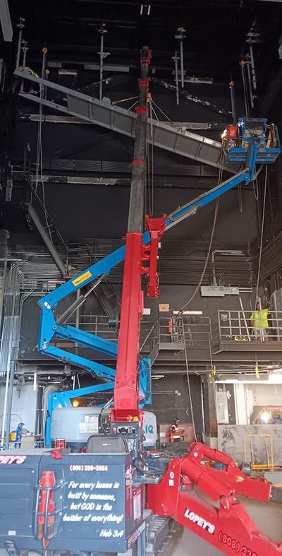 Small Spaces mini crane job 3