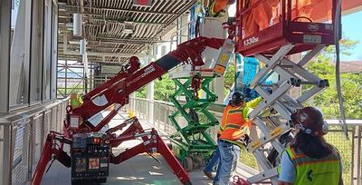 Small Spaces mini crane job 7
