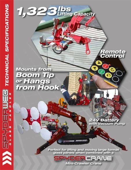 UNIC Spydercrane specification sheet, page 1