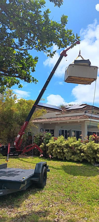 Water Features mini crane job 1