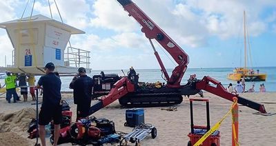 Water Features mini crane job 3