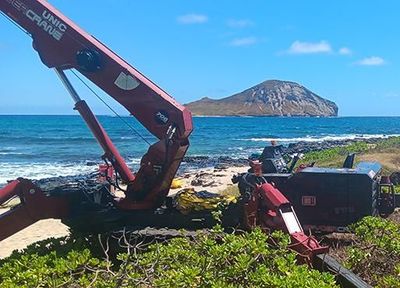 Water Features mini crane job 5