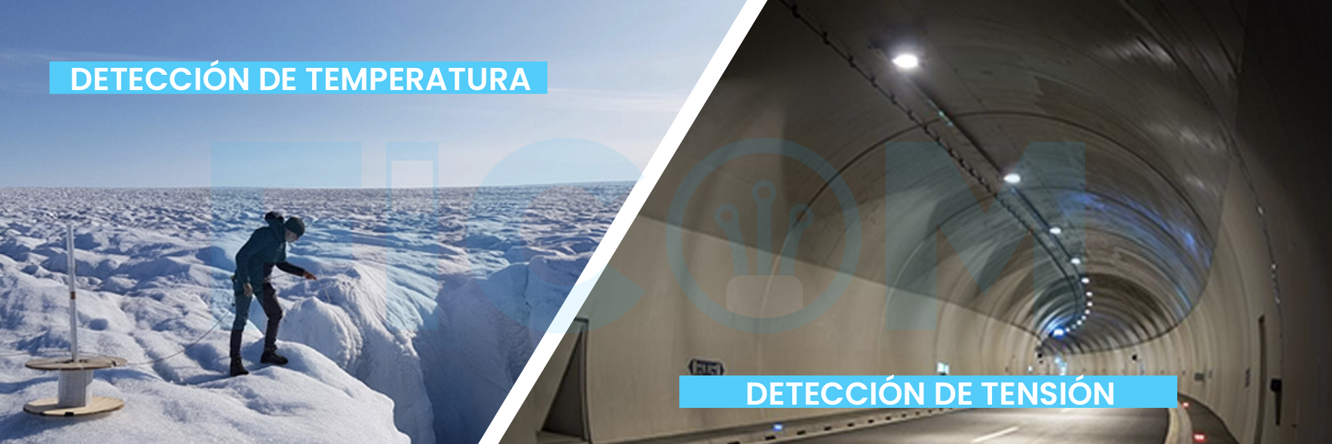 Deteccion de temperatura por fibra optica y detección de tesión por fibra óptica