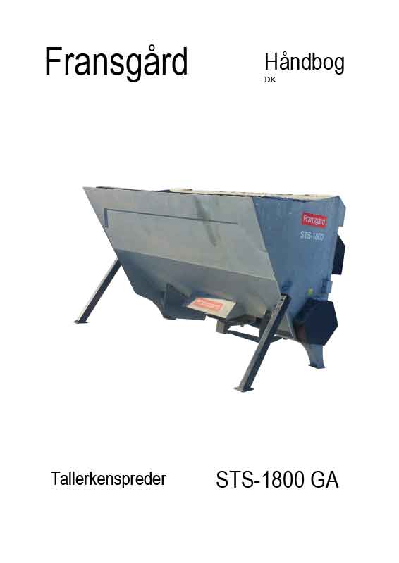 Manual på tallerkenspreder STS-1800GA