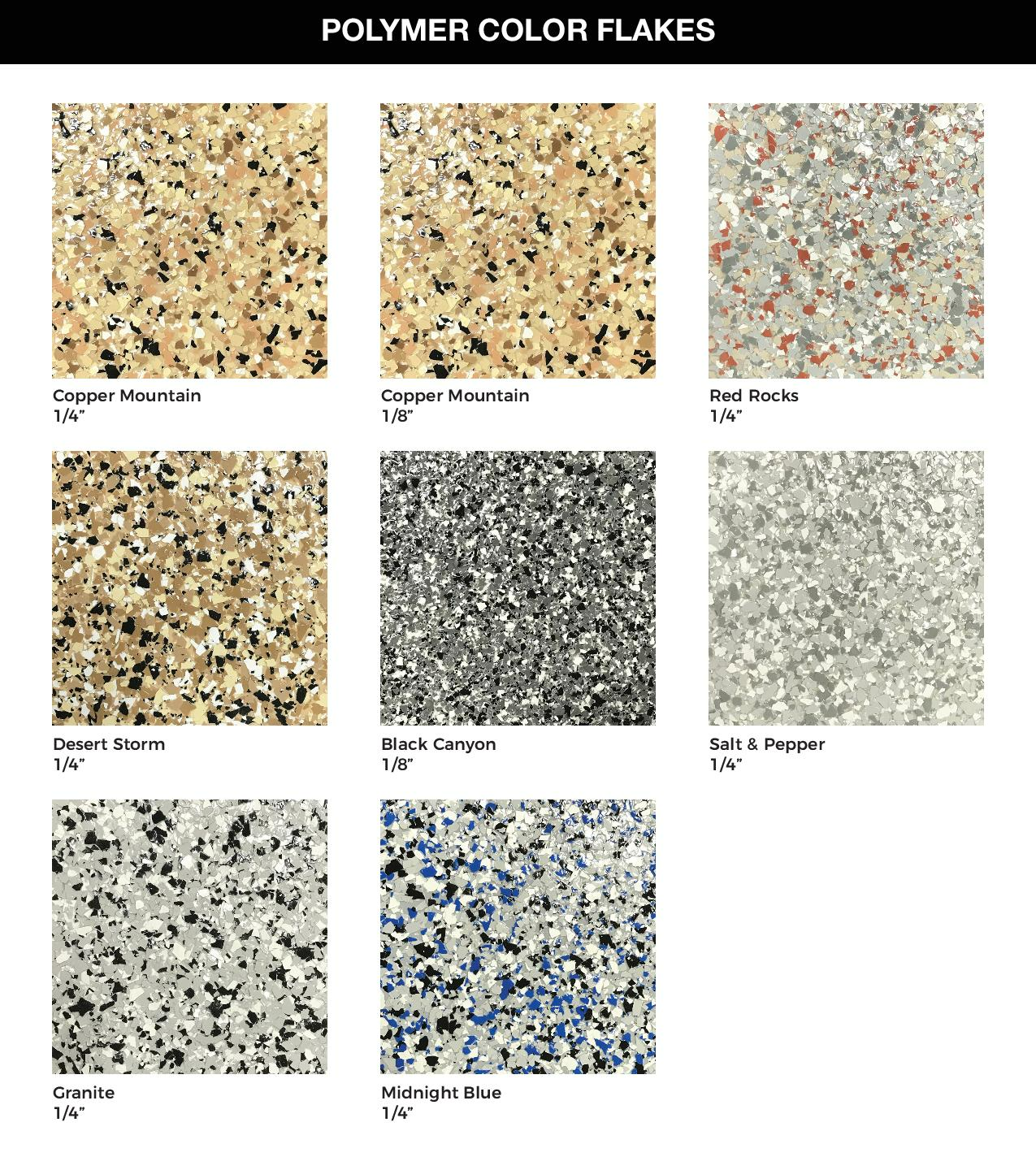 Flakes Color Chart
