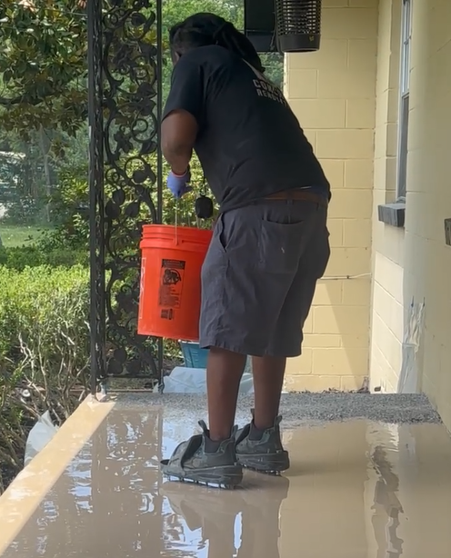 Epoxy Flakes Installation