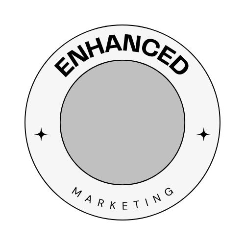 A circular logo with the word