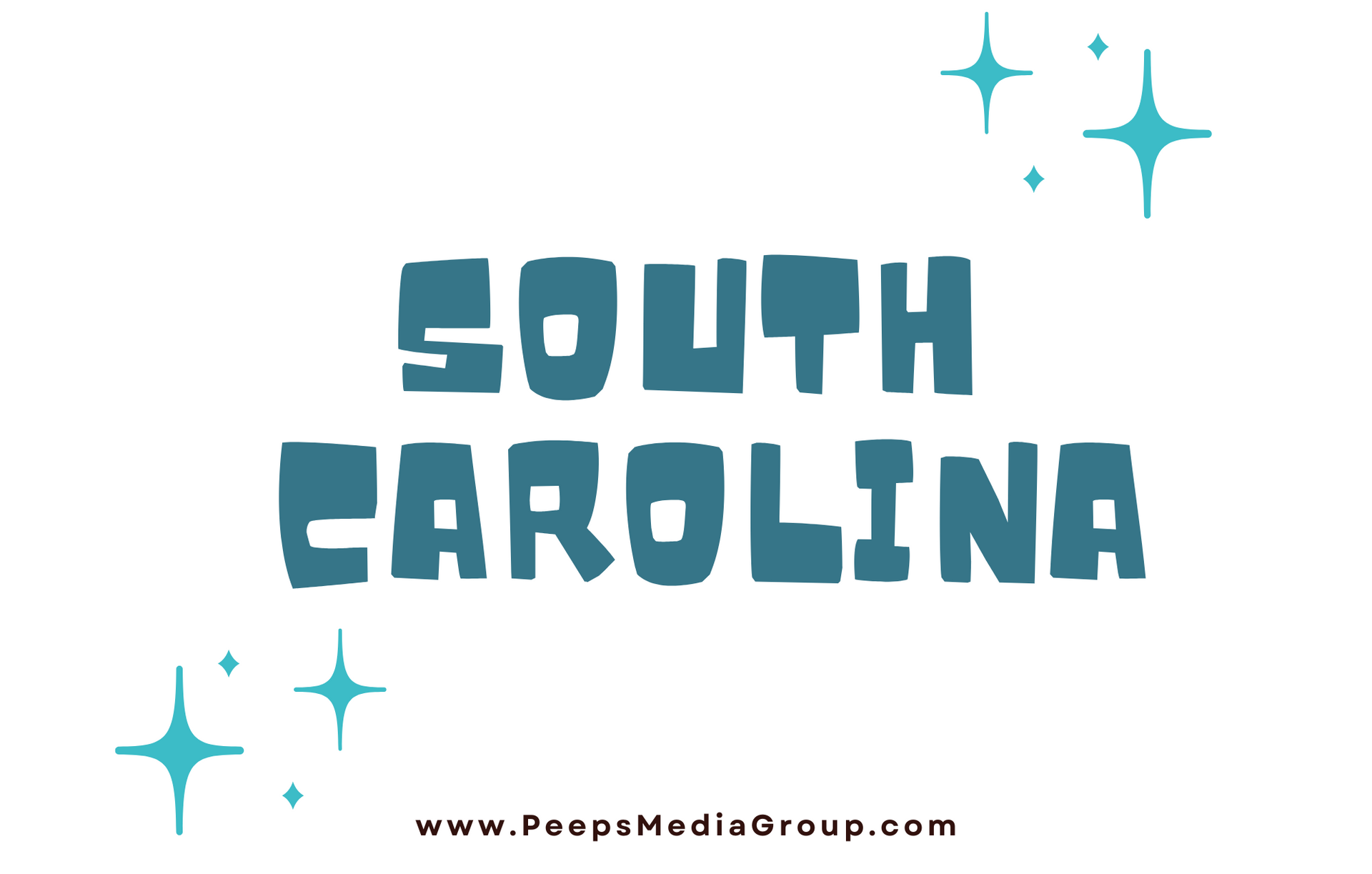 The word south carolina is on a white background