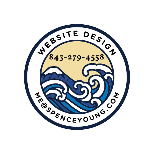 A circular logo with the text
