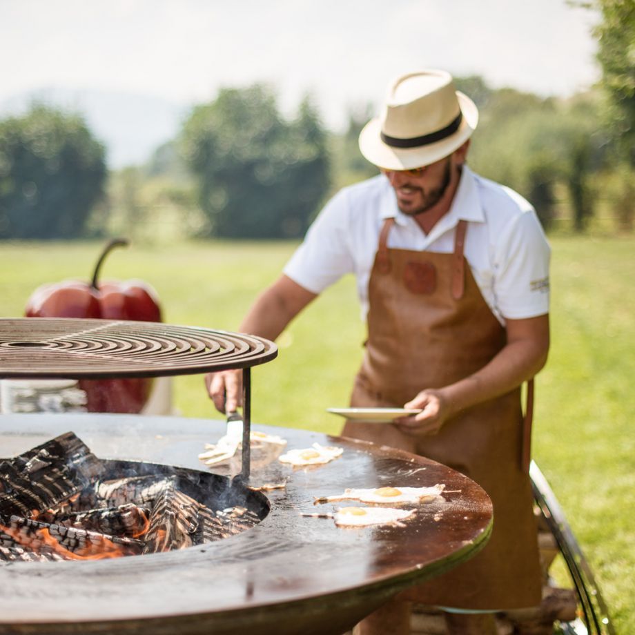 Barbecue a legna rotondo