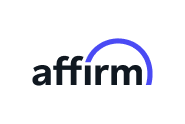 Affirm logo in black text with a purple closing parenthesis on a white background | Pete's Automotive