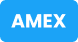 AMEX logo in white text on a blue rounded rectangle | Pete's Automotive
